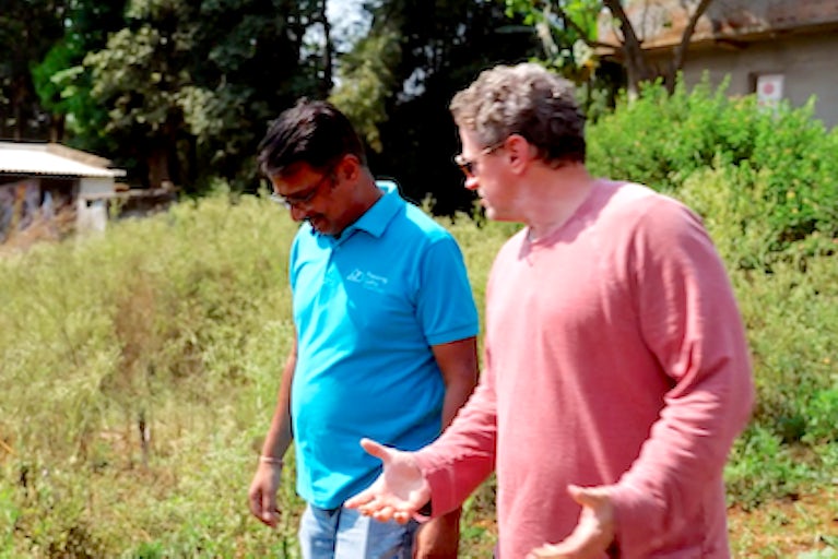 From Scratch host talks with Heifer program director in India.