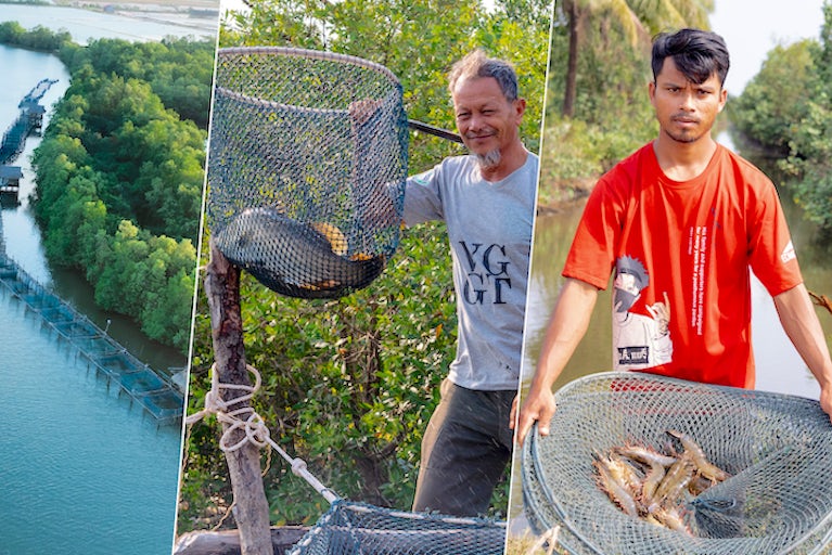 Fishermen in Cambodia.