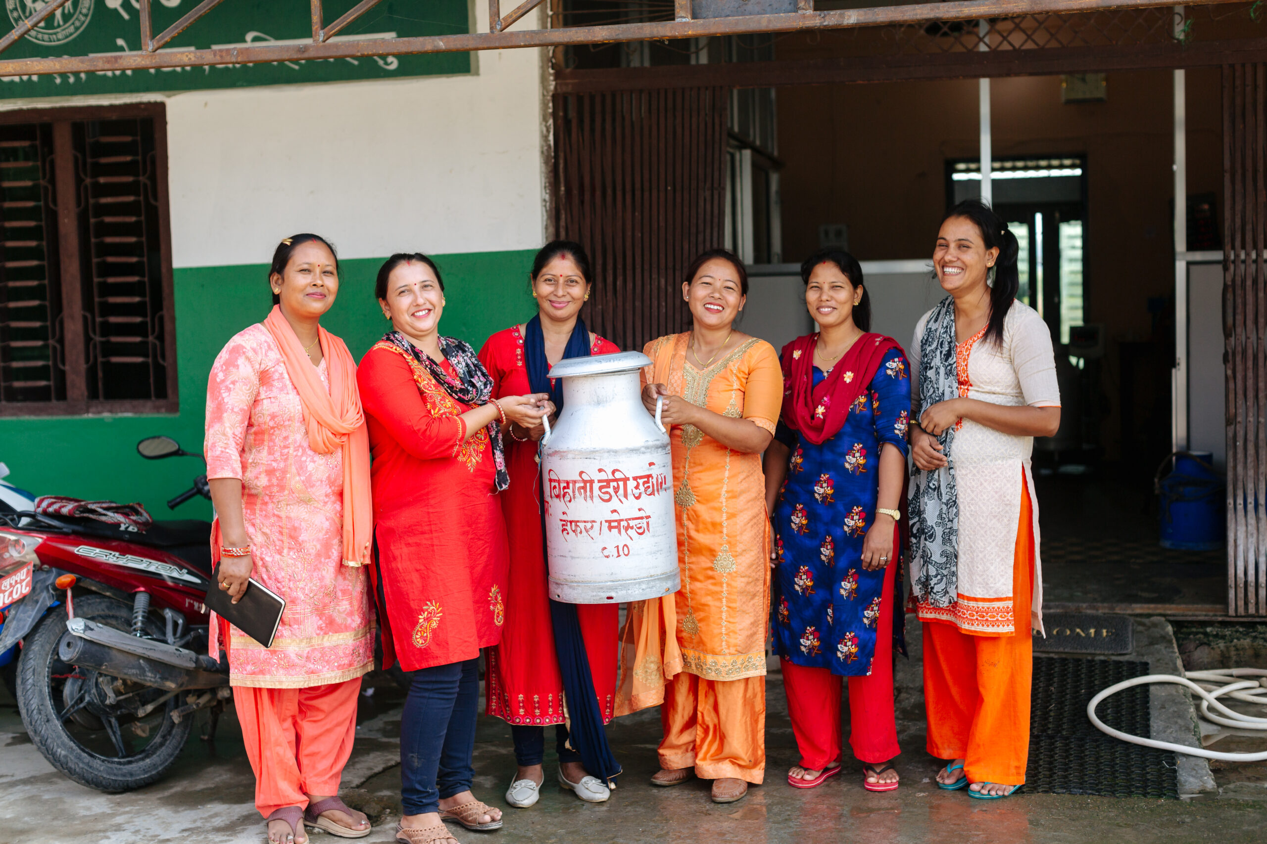 A can of milk delivered to the Bihani Dairy Cooperative. Photo by Joe Tobiason. 